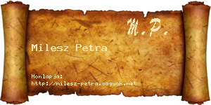 Milesz Petra névjegykártya