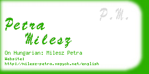 petra milesz business card